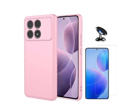 Funda Clearglass Carro Compativel para Xiaomi Xiaomi Poco F6 Pro PHONECARE Rosa