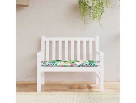 vidaXL Cojín para banco de jardín tela multicolor 110x50x7 cm