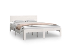 Maison Exclusive - Estructura De Cama Doble Sin Colchón Blanco 150x200 Cm
