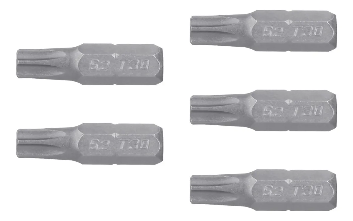 Brocas Torx Com Trava T30, 1 De Comprimento, 5 Peças, Truper 12346vayotoy