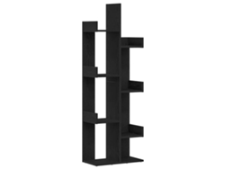 Maison Exclusive - Estantería Roble Negro 48 X 25,5 X 140 Cm Madera Contrachapada