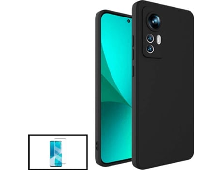 Kit Carcasa + Protector de Pantalla Xiaomi 12X GIFT4ME Negro