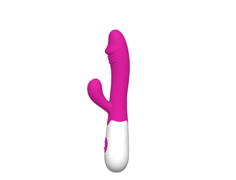 Vibrador De Conejo De Silicona Recargable Portátil Para Mujeres Clítoris Adulto Hembra Doble Motor 30 Velocidades ECENLEN
