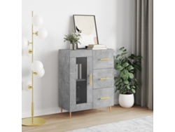 Aparador De Madera De Ingeniería Gris Hormigón 69,5x34x90 Cm