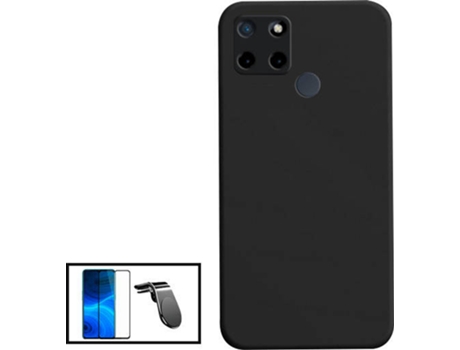 Kit Carcasa + Protector de Pantalla + Soporte Realme Narzo 50A GIFT4ME Negro