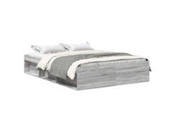 VIDAXL Estructura de Cama King Sonoma Gris (150x200 cm)