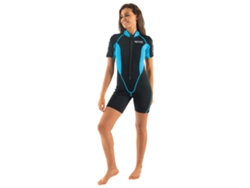 Mulher Look 2.5 Milímetros Baixo Manga Wetsuit Azul Preto Sseacsub
