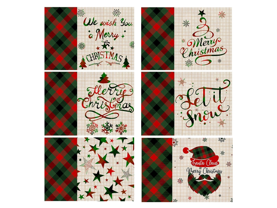 Sousplat Navideño, Mantel Rojo con Árbol de Navidad, Antideslizante y Lavable NEVEANCE