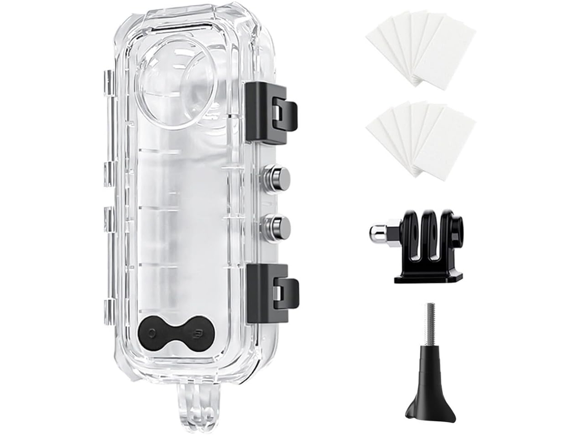 Estuche impermeable para buceo Insta360 X5, hasta 60 metros, con cristal templado, 17 x 7,5 cm, ideal para snorkel y deportes subacuáticos. SFUSHOS