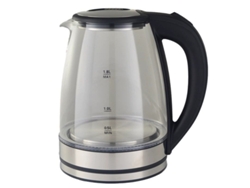 Hervidor eléctrico de vidrio transparente con luz LED azul y apagado automático para té Sfushi.