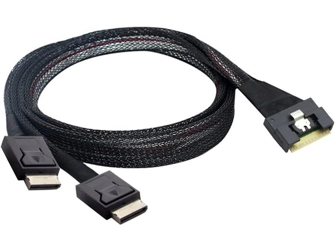 Cable De Datos Para Servidor Slim Sas Sff-8654 8i A Tarjeta Pci Express Oculink Sff-8611 4i X 2