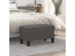 Lovely Home Banco 70X35X41 Cm Cuero Artificial Gris