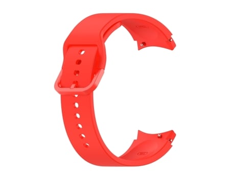 Correa de reloj inteligente para Samsung Galaxy Watch 6/6 Classic de silicona con hebilla de color sólido, Talla: talla L (rojo)