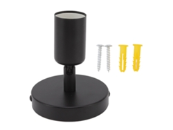 Portalámparas De Pared Moderno Y Sencillo E26/e27 Con Base Para Dormitorio O Sala De Estar, 85-265v, Negro.