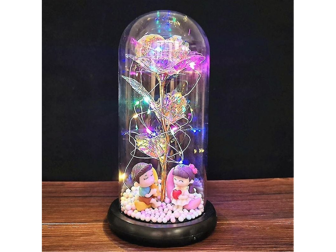 Fasst-rosa Galáctica Artificial Con Luz Led Para Decoración Hogar, Boda, San Valentín Y Regalos De Día De La Madre