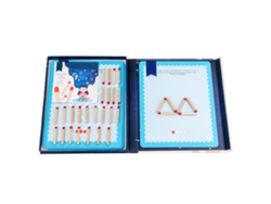 Juego De Puzzle De Palillos Para Niños Entrenamiento Lógico Matemático Juguete Magnético Con 25 Tarjetas