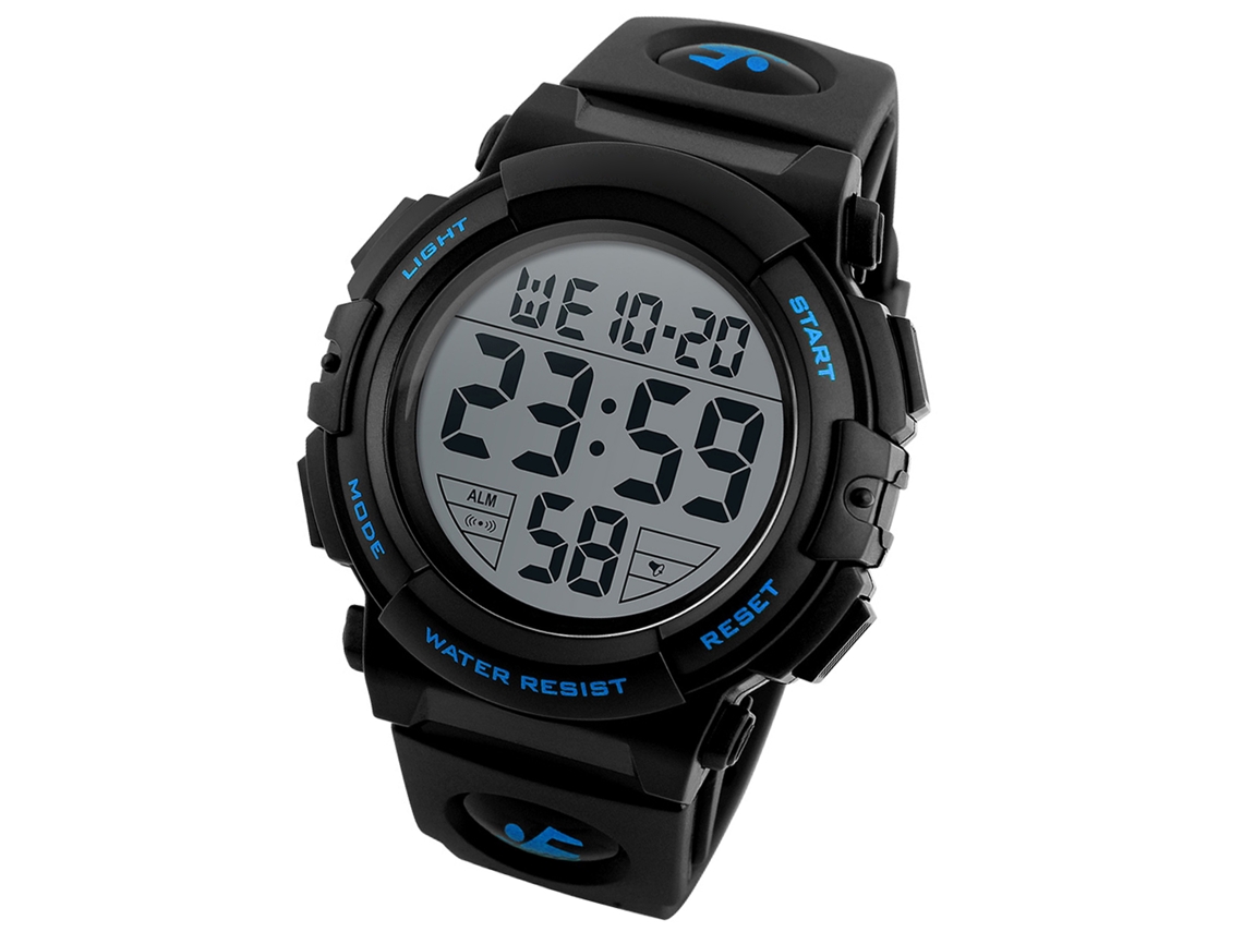 Reloj Deportivo Multifuncional Para Hombre, Resistente Al Agua Hasta 5 Atm, Luminoso, 1258 Azul