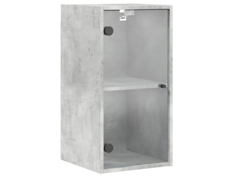 Mueble de pared puertas de vidrio gris hormigón VIDAXL (35 x 37 x 68.5 cm)