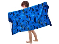 Toalla de playa de microfibra Yuysan para niños, absorbente y de secado rápido, 140 x 70 cm, azul océano.