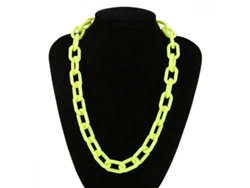 2026-colgante De Collar De Acrílico Geométrico Exagerado Para Mujer 24 Pulgadas Color Fluorescente