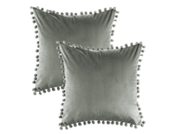 2 Fundas De Almohada De Terciopelo Suave Y Granulado, 45,7 X 45,7 Cm