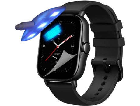 Kit de 4 Protectores de Pantalla Hidrogel para Amazfit GTS 2e Flexshield con Lámpara UV