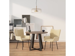 Pack 2 Uds Sillas De Comedor | Silla De Comida | Silla De Cocina Terciopelo Crema Wsd569396