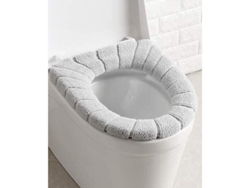 2026-cojín De Inodoro Universal Suave Lavable Caliente Espesoroso 2 Piezas Gris Claro