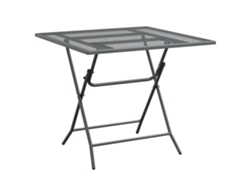 Mesa de jardín VIDAXL Antracita Metal (80x80x72 cm)