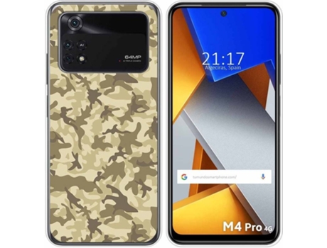 Carcasa para Xiaomi Poco M4 Pro 4G TUMUNDOSMARTPHONE Dibujos Sand Camuflaje Multicolor