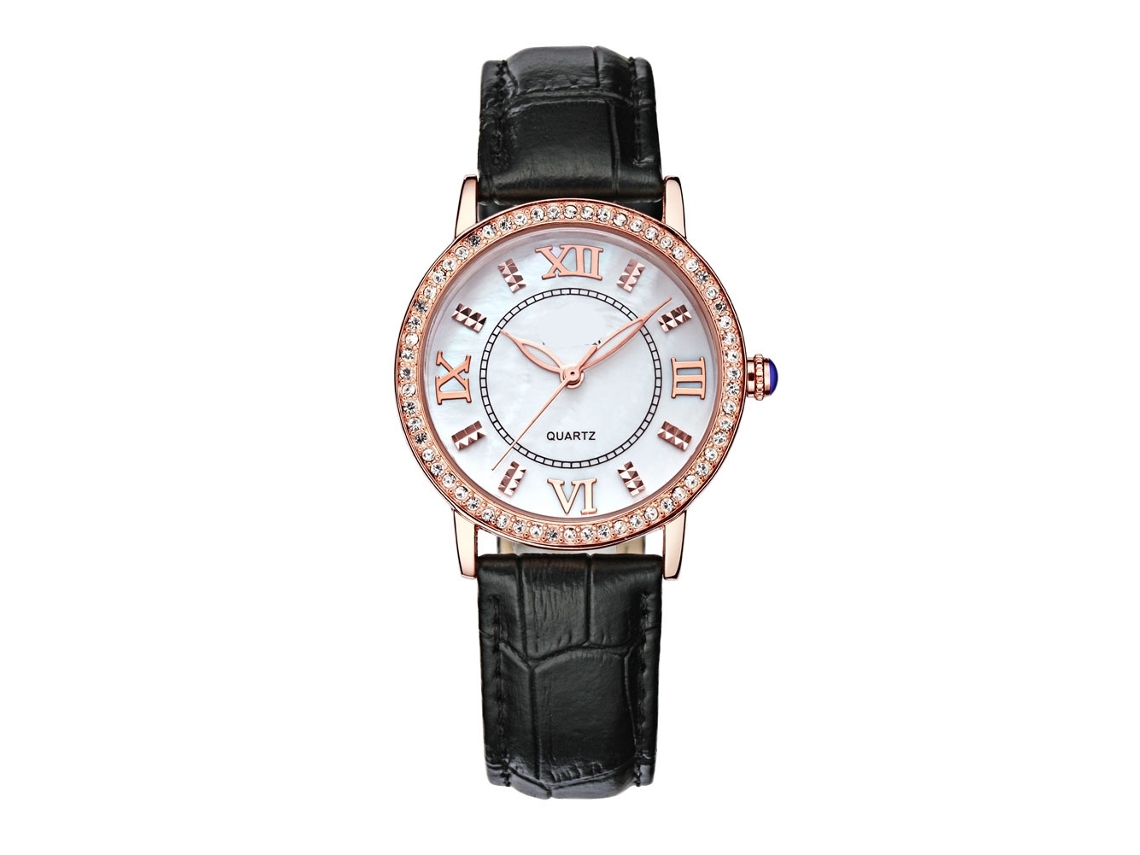Reloj De Cuarzo De Moda Wwoor Para Mujer, Color Negro