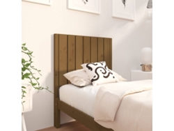 Cabecero De Cama Madera Maciza Pino Marrón Miel 80,5x4x100 Cm