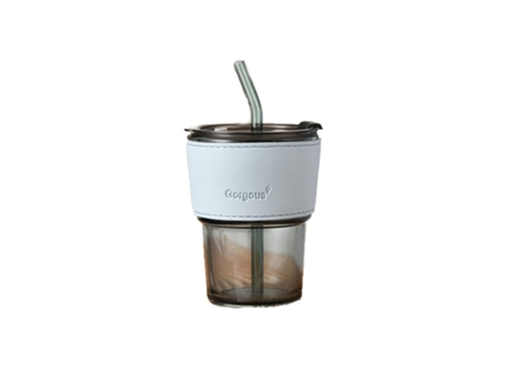 Tazas de agua de cristal tazas de café tazas de paja de uso doméstico de gran capacidad