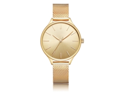 Reloj De Pulsera Informal Impermeable Para Mujer Con Correa Estampada Y Movimiento De Cuarzo (dorado)