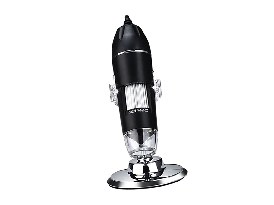 Microscopio Digital Usb De 1600 Aumentos Con 8 Led Y Soporte, Compatible Con Android, Windows, Mac Y Linux, Lupa De Mano.