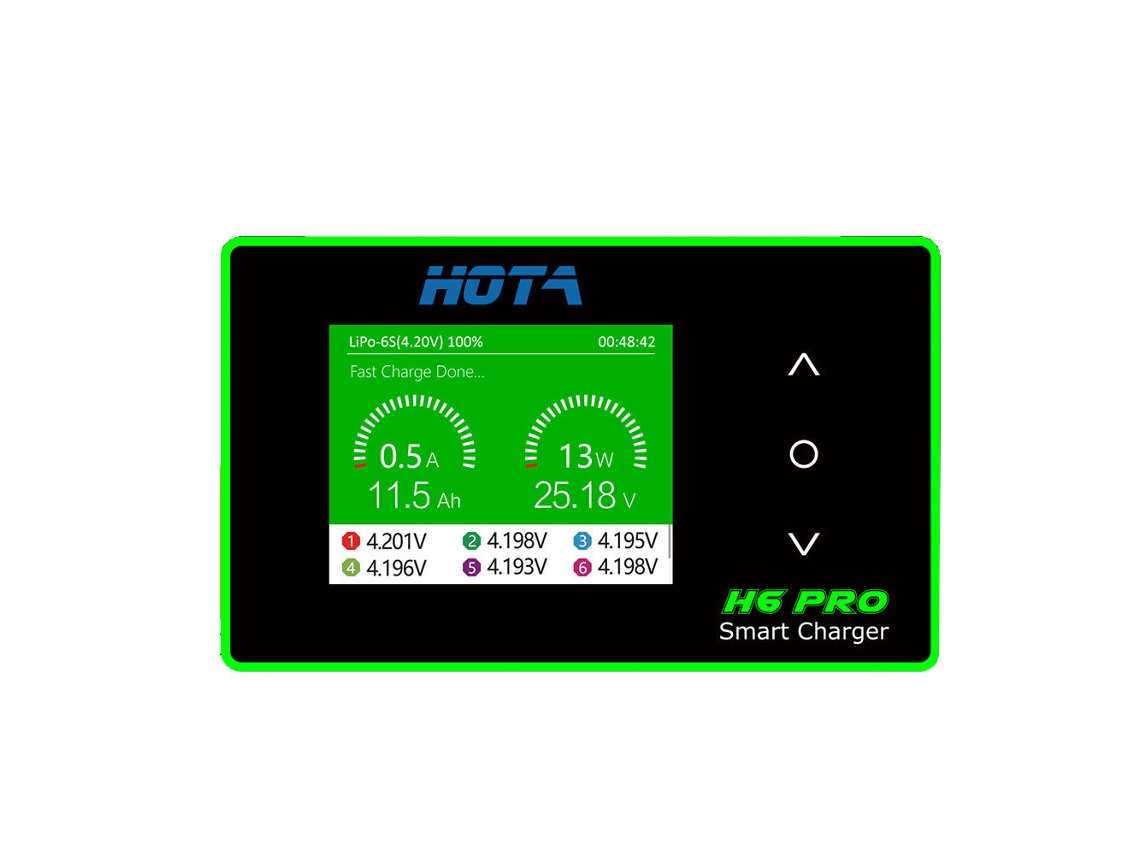 Cargador de batería balanceado Hota H6 Pro Duo CA 200 W CC 700 W 26 A para batería Lipo de 16 s