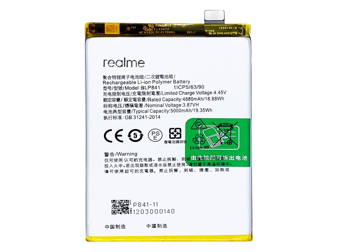 Batería Interna para Realme 8 Pro y 9 Pro Plus 5000mAh Repuesto BLP837 CLAPPIO