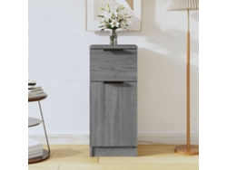 Aparador | Vitrina buffet 30x30x70 cm Madera tratada Color gris Sonoma