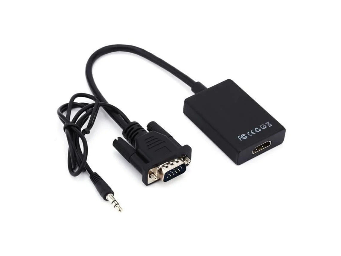 Adaptador Vga A Hdmi 1080p, Cable Para Convertir Audio Y Video De Alta Definición Con Puerto Usb, Resolución 4k Para Uso De Oficina, Sonido
