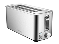 Tostadora grande de acero inoxidable de doble espacio MYWAVE