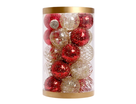 Árbol de Navidad TUSERXLN Bola Decorativa Oro Plástico Rojo