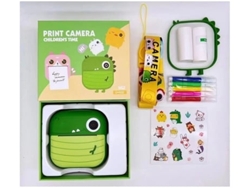 Cámara instantánea Digitallab de 48 MP para niñas y niños, 1080p, dinosaurio
