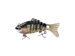 Señuelo Artificial Articulado Tipo Swimbait, Fabricado En Plástico Abs Con 2 Anzuelos, Para La Pesca De Lubina Y Trucha En Agua Dulce Y Salada.