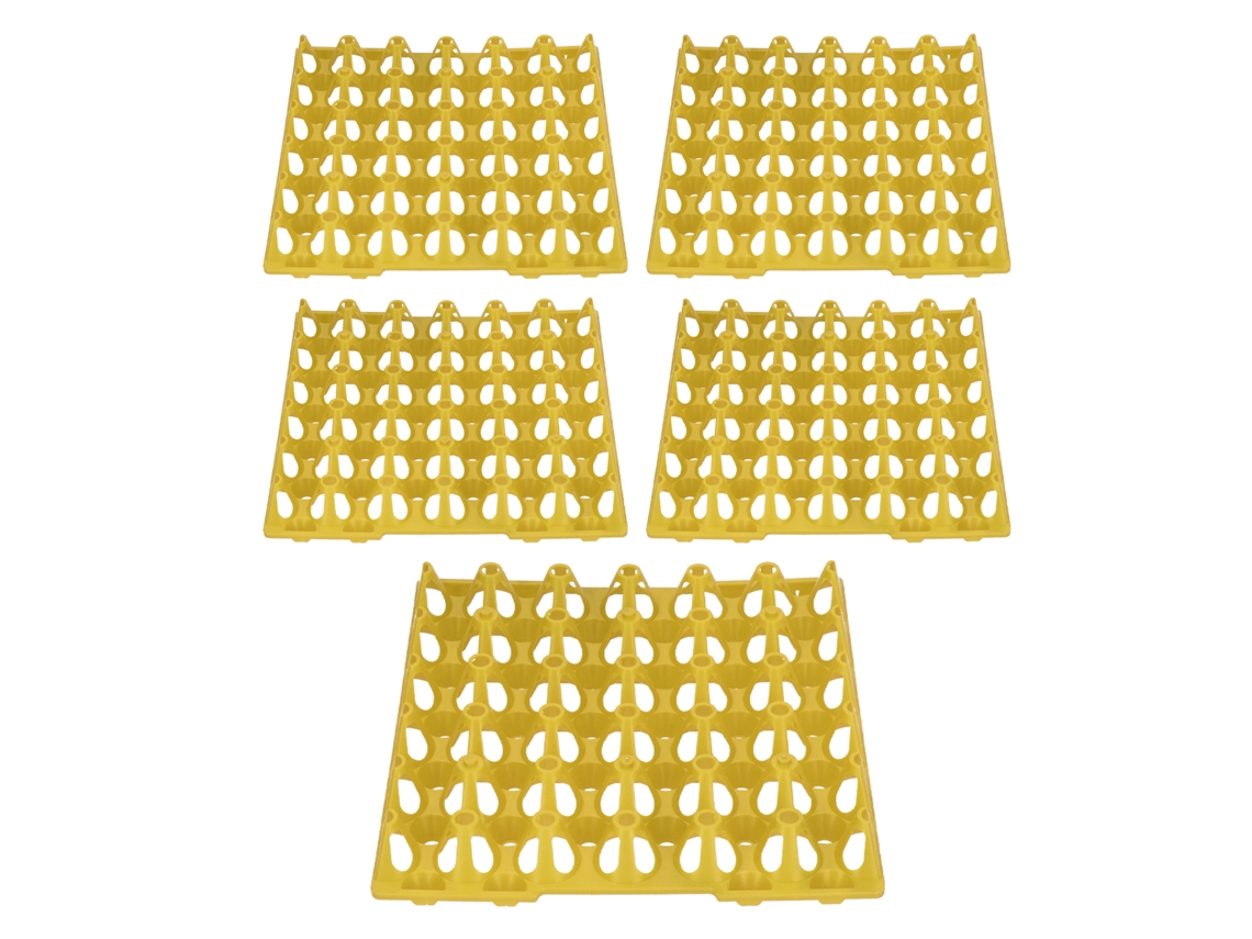 unidades de bandejas de plástico para huevos de 30 compartimentos para almacenamiento, transporte, hogar y suministros agrícolas, color amarillo.