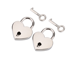 2 Juegos De Candados En Forma De Corazón Con Llave Metálica Para Equipaje, Agenda O Joyero.