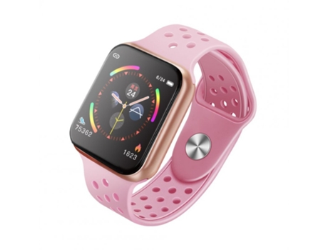 Smartwatch F9 Pantalla a todo color Touatch Frecuencia cardíaca múltiple Presión arterial Monitor de sueño Cinturón de oro rosa