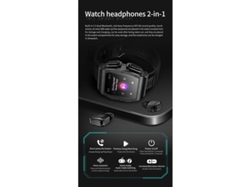 Reloj inteligente con auriculares 2 en 1, reloj inteligente militar con Bluetooth, pantalla IPS HD de 1,91 pulgadas para hombres, rastreador de actividad física militar Yizhood