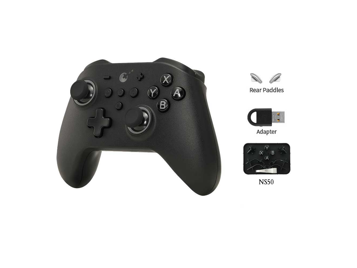 Mando inalámbrico Pro con joystick y gatillos de efecto Hall, compatible con Windows, Nintendo Switch, Android e iOS, color negro. Aeuzwr