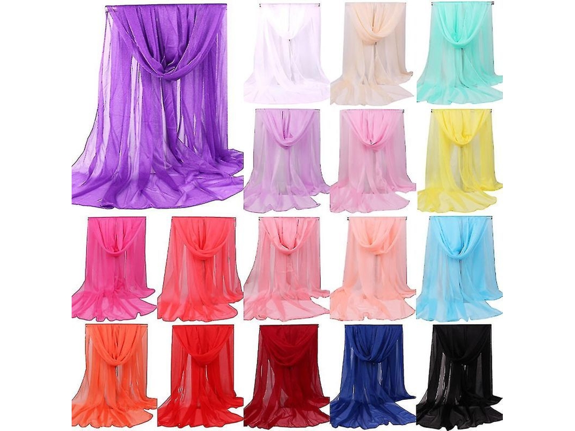Pashmina Larga Y Suave Para Mujer, De Seda Gasa, Bufanda Informal, Estola, Playa, Vacaciones, Estilo Bohemio, Ligera, Otoño, Primavera, Verano.