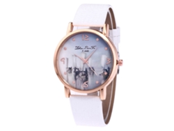 Reloj De Pulsera Zhoulianfa F-446 De Aleación Con Dial Redondo Y Display Analógico (blanco)